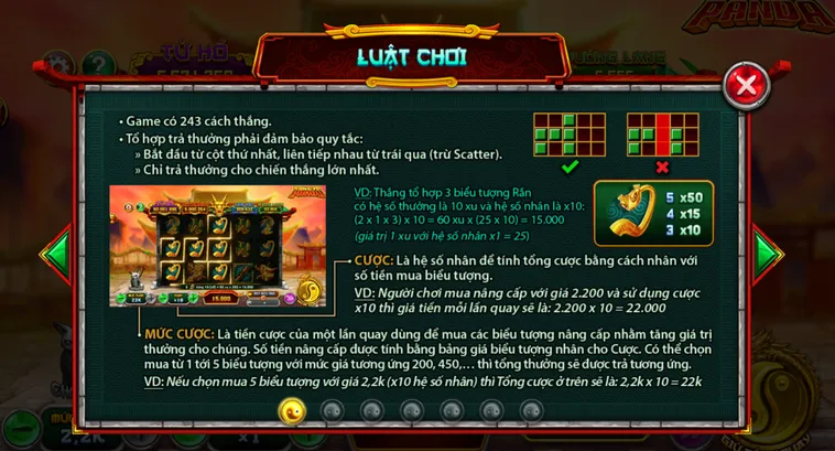 Slot Game Kungfu Panda Tại VaoBet Hành Trình Chinh Phục Kho Báu Huyền Thoại