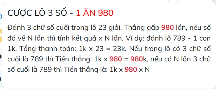 Chiến Thuật Cược Lô 3 Số 1 Ăn 980 Tại VaoBet Với Tỷ Lệ Thắng Khủng