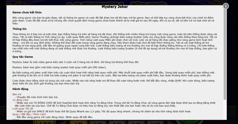 Game Nhanh Mystery Joker Tại VaoBet Trải Nghiệm Cá Cược Đẳng Cấp Với Tỷ Lệ Thắng Lớn