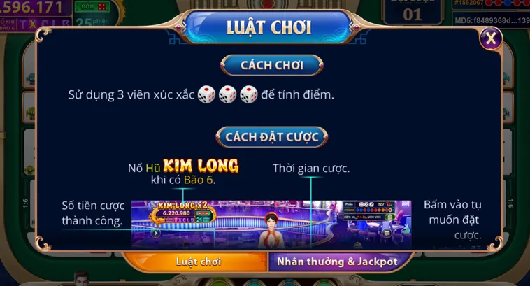 Table Game Sicbo Ngũ Long Tại VaoBet Trải Nghiệm Đỉnh Cao Văn Hóa Huyền Thoại