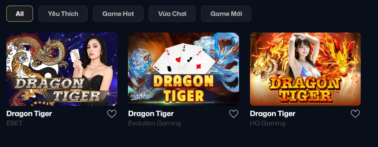 Dragon Tiger Tại VaoBet Sảnh Cá Cược Rồng Hổ Trực Tuyến Đỉnh Cao Nhất Hiện Nay
