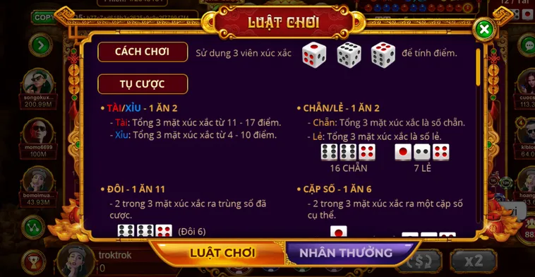 Table Game Sicbo Tài Phú Tại VaoBet Đỉnh Cao Săn Thưởng Lớn Hấp Dẫn