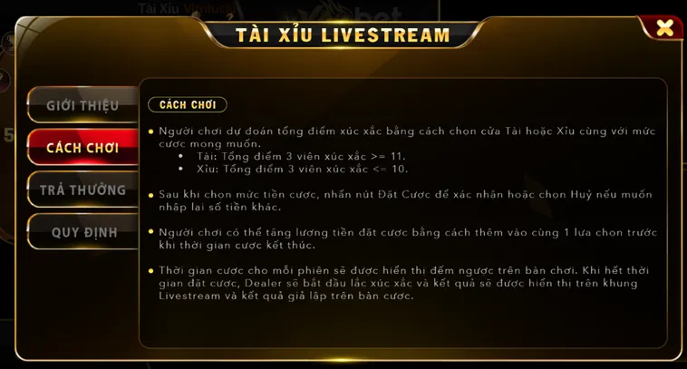 Tài Xỉu Live Tại VaoBet Trải Nghiệm Đỉnh Cao Với Hệ Thống Dealer Chuyên Nghiệp